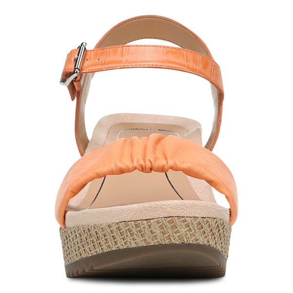 Vionic Sandals Ireland - Aileen Wedge Sandal Brown - Womens Shoes Online | AZEML-8392